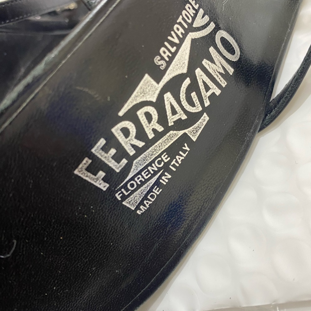 Black skinny platform Ferragamo - Picture 3 of 5